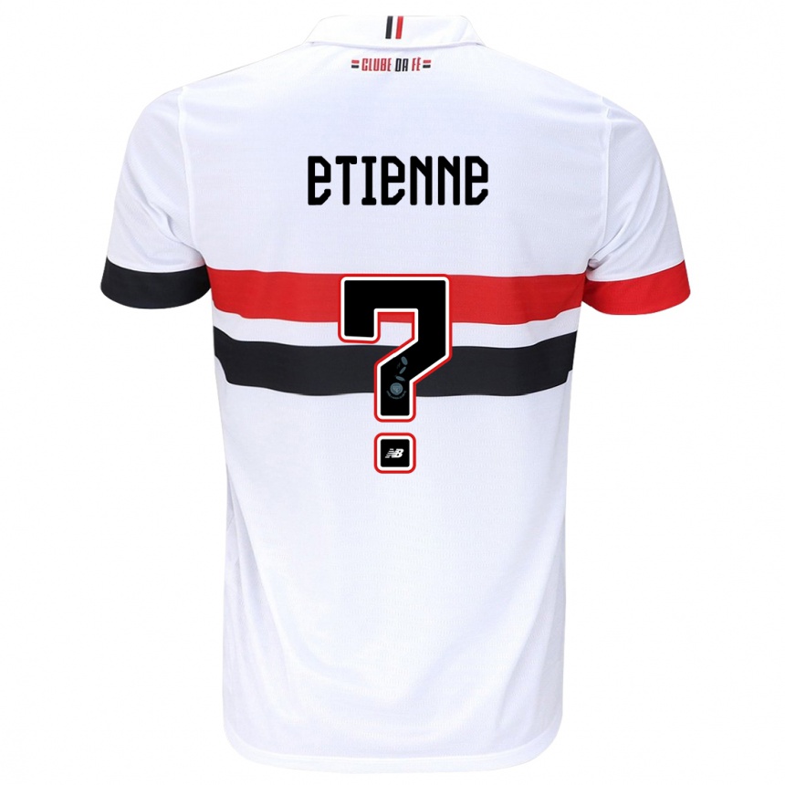 Niño Fútbol Camiseta Clauvis Etienne #0 Blanco Rojo Negro 1ª Equipación 2024/25