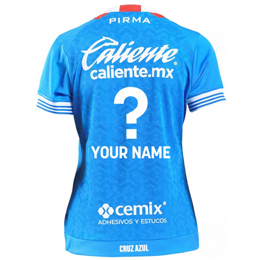 Niño Fútbol Camiseta Su Nombre #0 Cielo Azul 1ª Equipación 2024/25