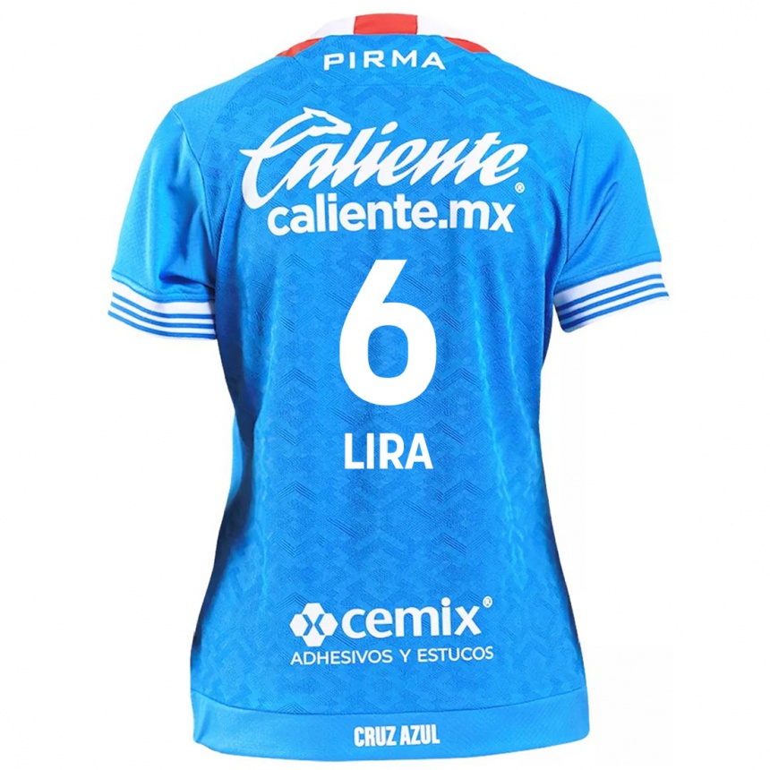 Niño Fútbol Camiseta Érik Lira #6 Cielo Azul 1ª Equipación 2024/25