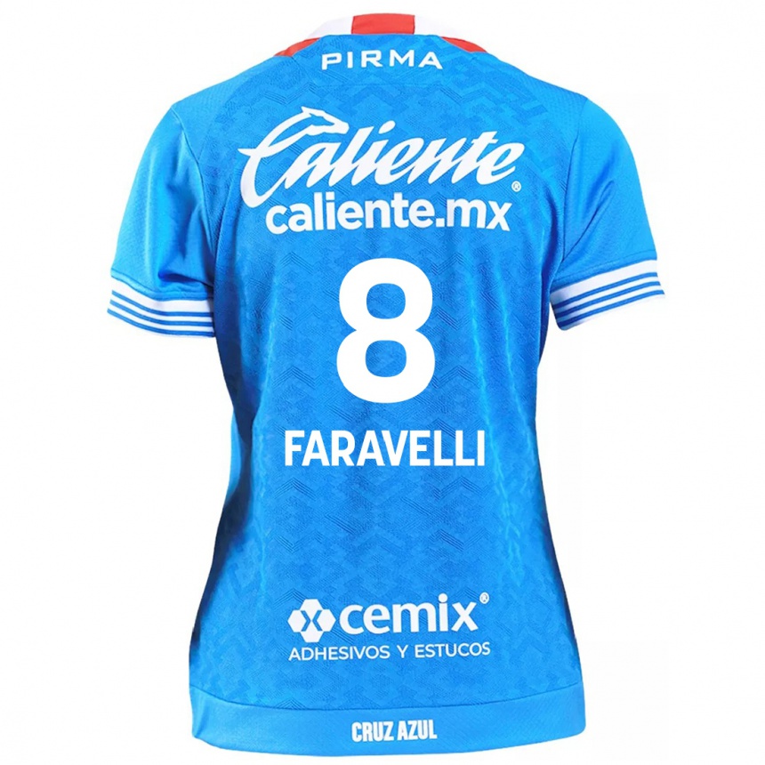 Niño Fútbol Camiseta Lorenzo Faravelli #8 Cielo Azul 1ª Equipación 2024/25