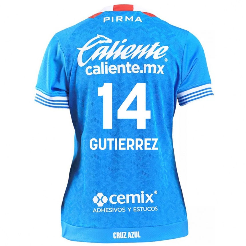 Niño Fútbol Camiseta Alexis Gutiérrez #14 Cielo Azul 1ª Equipación 2024/25