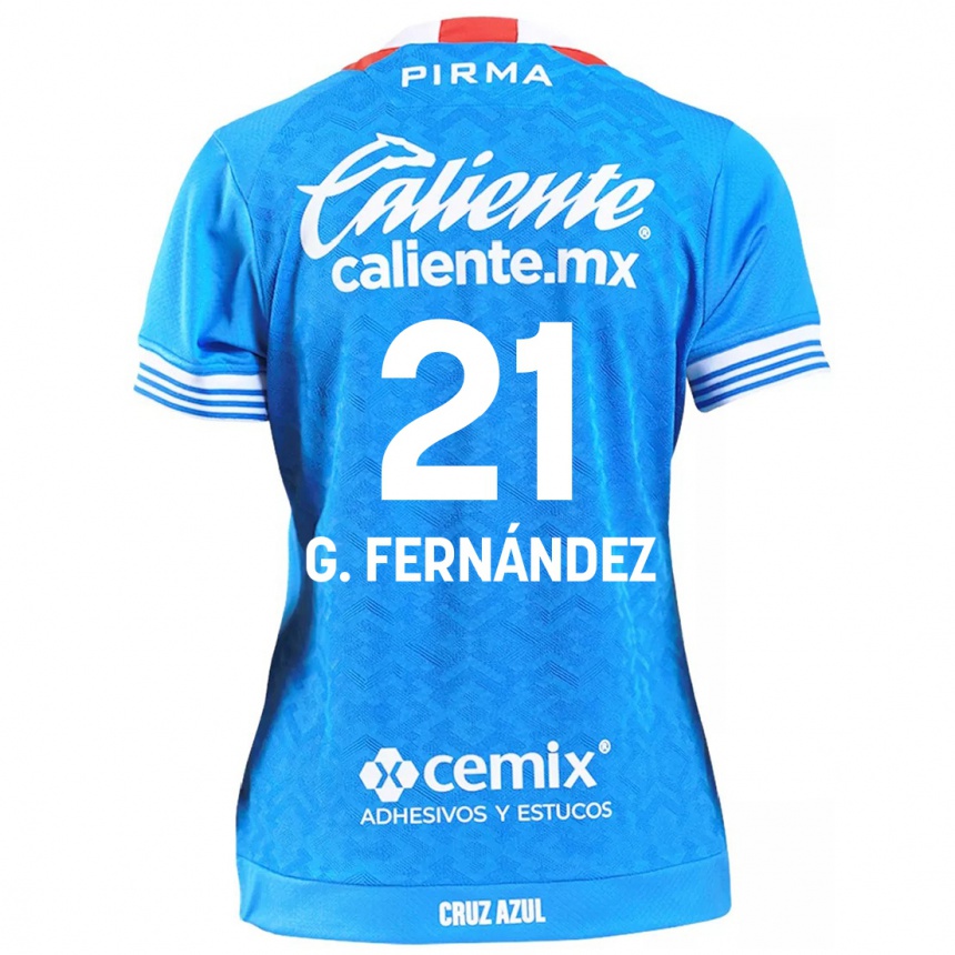 Niño Fútbol Camiseta Gabriel Fernández #21 Cielo Azul 1ª Equipación 2024/25