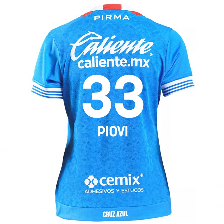 Niño Fútbol Camiseta Gonzalo Piovi #33 Cielo Azul 1ª Equipación 2024/25