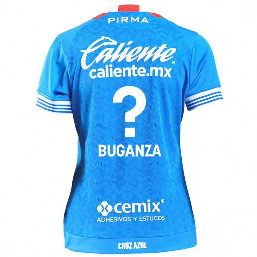 Niño Fútbol Camiseta Franco Buganza #0 Cielo Azul 1ª Equipación 2024/25