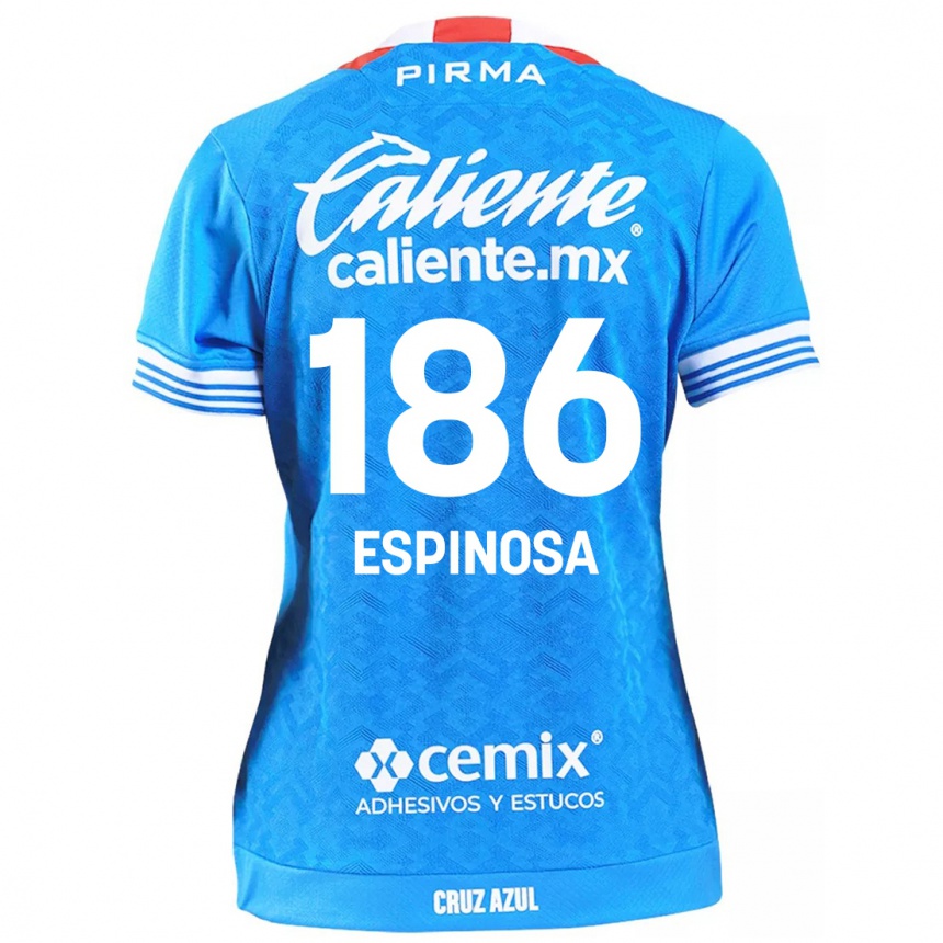 Niño Fútbol Camiseta Brandón Espinosa #186 Cielo Azul 1ª Equipación 2024/25