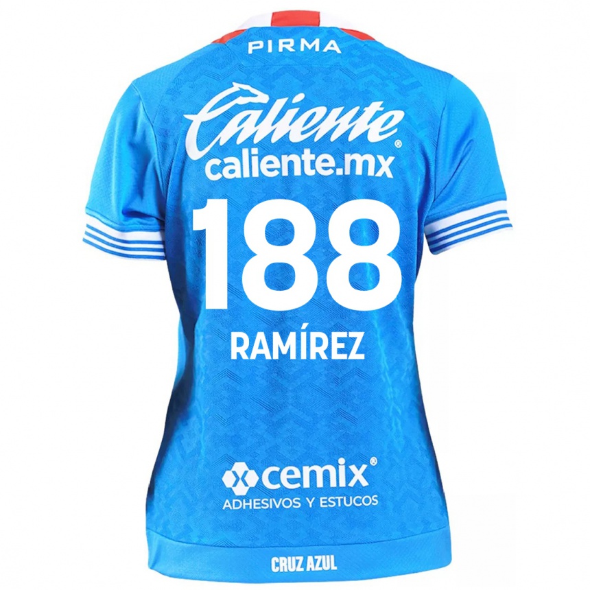 Niño Fútbol Camiseta Diego Ramírez #188 Cielo Azul 1ª Equipación 2024/25