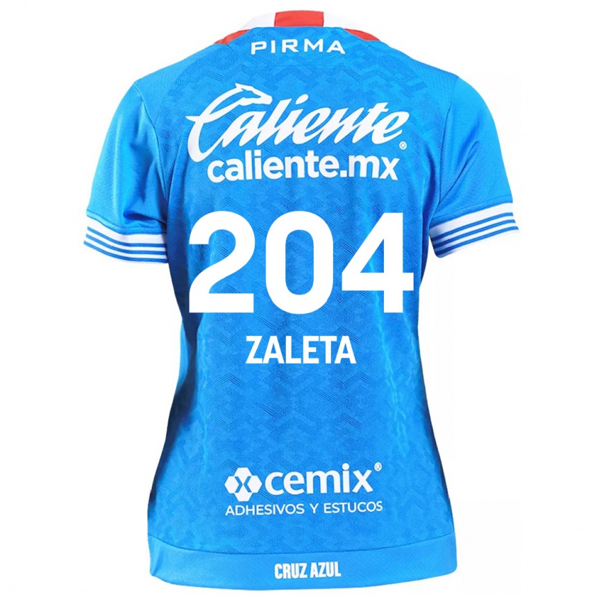 Niño Fútbol Camiseta Mauro Zaleta #204 Cielo Azul 1ª Equipación 2024/25