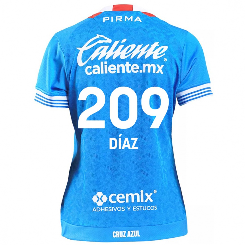 Niño Fútbol Camiseta Josué Díaz #209 Cielo Azul 1ª Equipación 2024/25