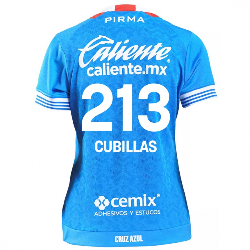 Niño Fútbol Camiseta Andre Cubillas #213 Cielo Azul 1ª Equipación 2024/25