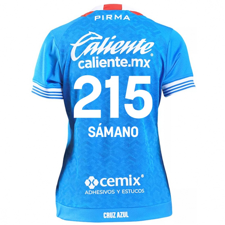 Niño Fútbol Camiseta Fernando Sámano #215 Cielo Azul 1ª Equipación 2024/25