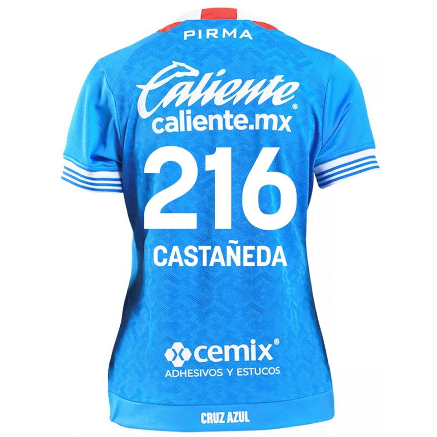 Niño Fútbol Camiseta Ian Castañeda #216 Cielo Azul 1ª Equipación 2024/25