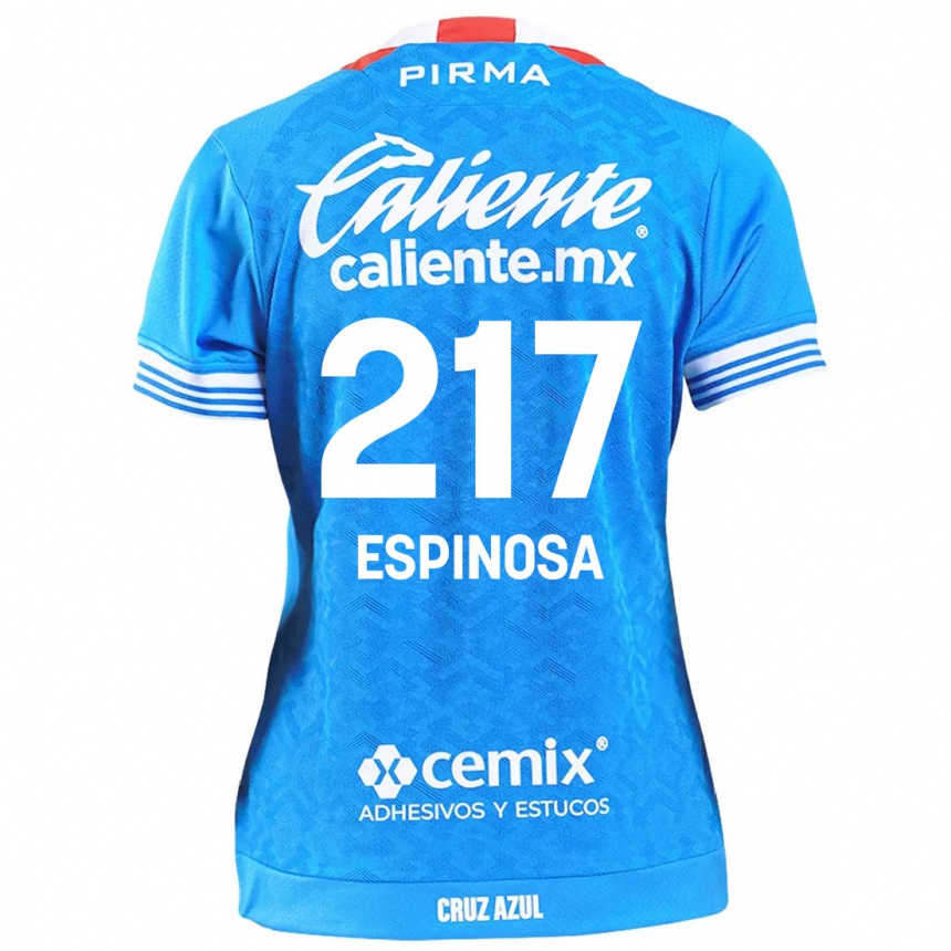 Niño Fútbol Camiseta Samuel Espinosa #217 Cielo Azul 1ª Equipación 2024/25