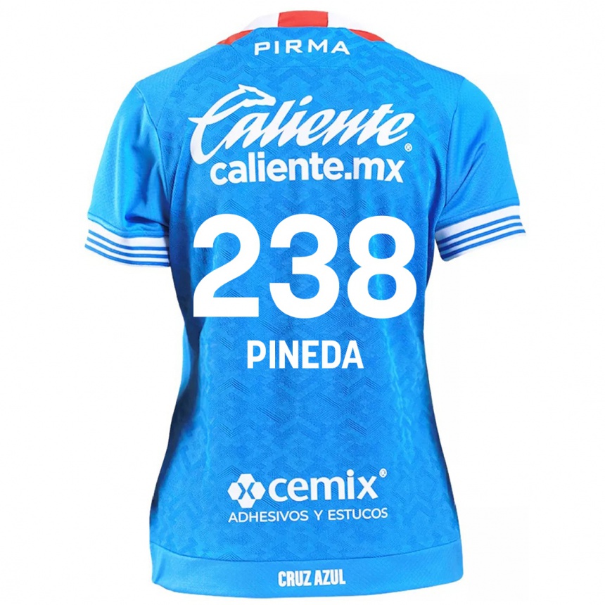 Niño Fútbol Camiseta Zadiel Pineda #238 Cielo Azul 1ª Equipación 2024/25