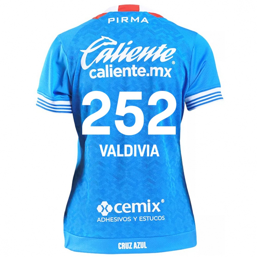 Niño Fútbol Camiseta Christian Valdivia #252 Cielo Azul 1ª Equipación 2024/25