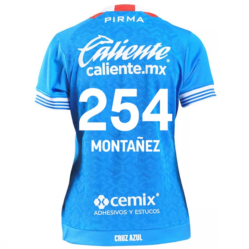 Niño Fútbol Camiseta Humberto Montañez #254 Cielo Azul 1ª Equipación 2024/25