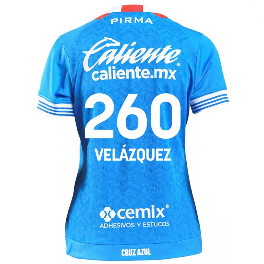 Niño Fútbol Camiseta Víctor Velázquez #260 Cielo Azul 1ª Equipación 2024/25