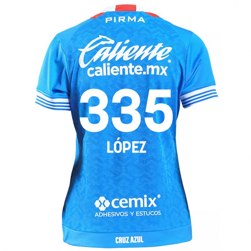 Niño Fútbol Camiseta Alfredo López #335 Cielo Azul 1ª Equipación 2024/25