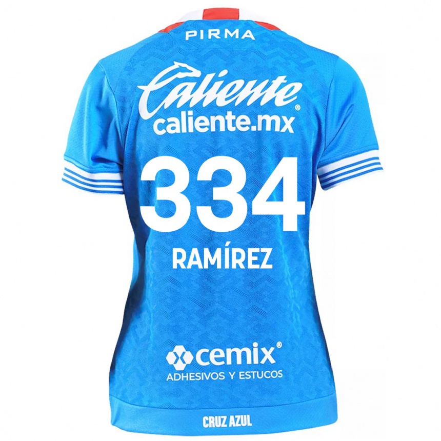 Niño Fútbol Camiseta Mauricio Ramírez #334 Cielo Azul 1ª Equipación 2024/25