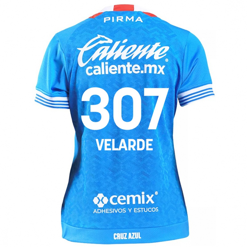 Niño Fútbol Camiseta Juan Velarde #307 Cielo Azul 1ª Equipación 2024/25