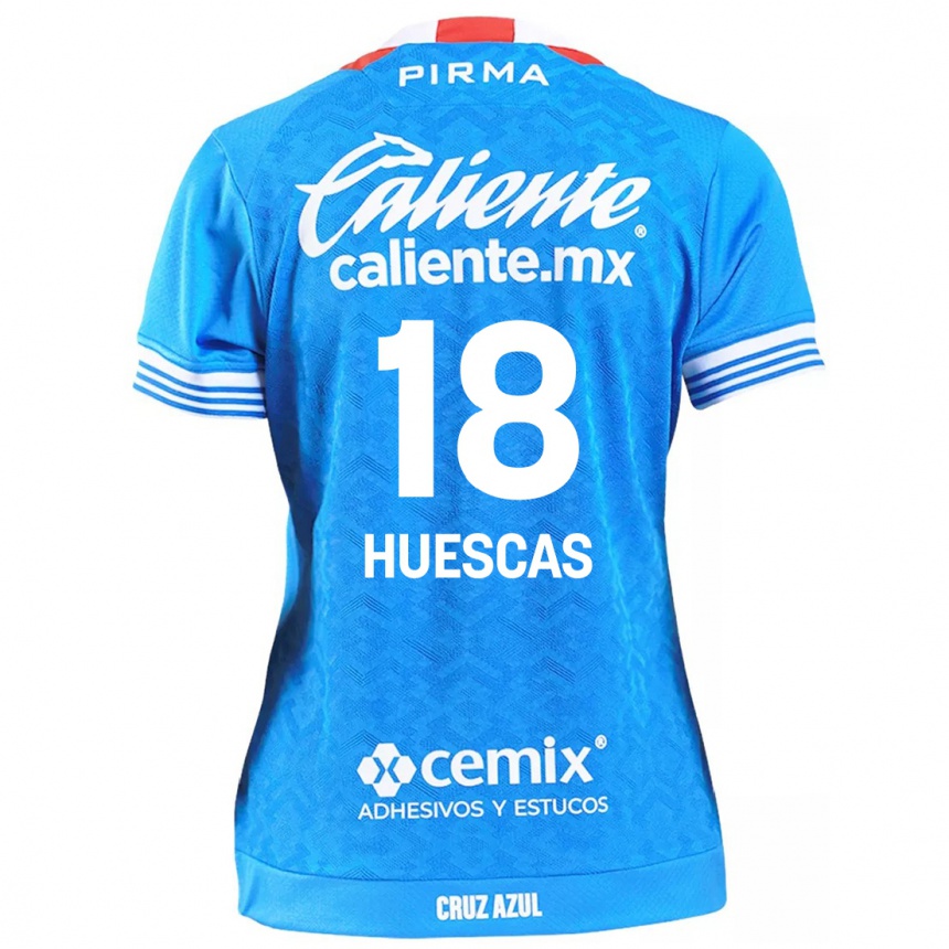 Niño Fútbol Camiseta Rodrigo Huescas #18 Cielo Azul 1ª Equipación 2024/25