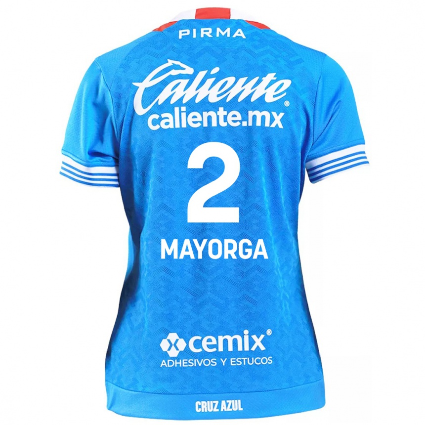 Niño Fútbol Camiseta Alejandro Mayorga #2 Cielo Azul 1ª Equipación 2024/25