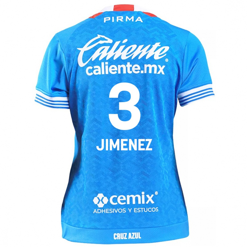 Niño Fútbol Camiseta Jaiber Jimenez #3 Cielo Azul 1ª Equipación 2024/25