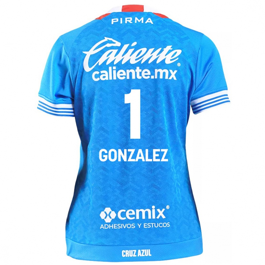 Niño Fútbol Camiseta Itzayana Gonzalez #1 Cielo Azul 1ª Equipación 2024/25