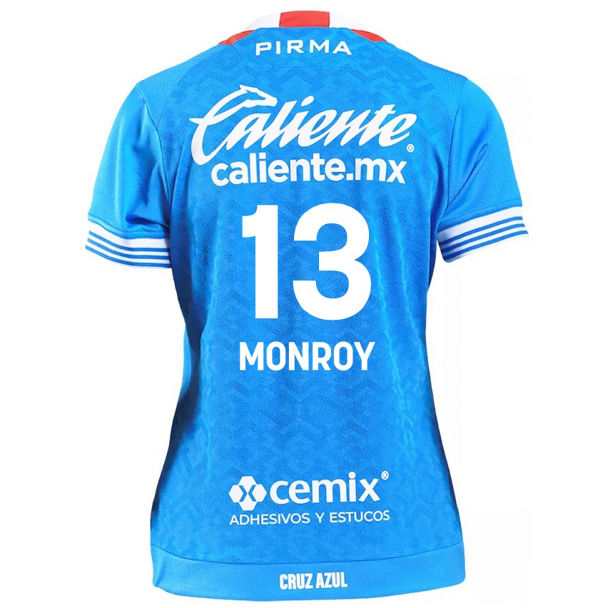 Niño Fútbol Camiseta Daniela Monroy #13 Cielo Azul 1ª Equipación 2024/25