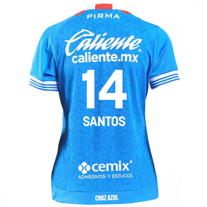 Niño Fútbol Camiseta Eleisa Santos #14 Cielo Azul 1ª Equipación 2024/25