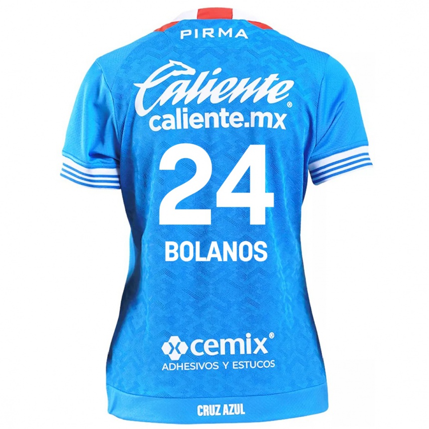 Niño Fútbol Camiseta Jatziry Bolanos #24 Cielo Azul 1ª Equipación 2024/25