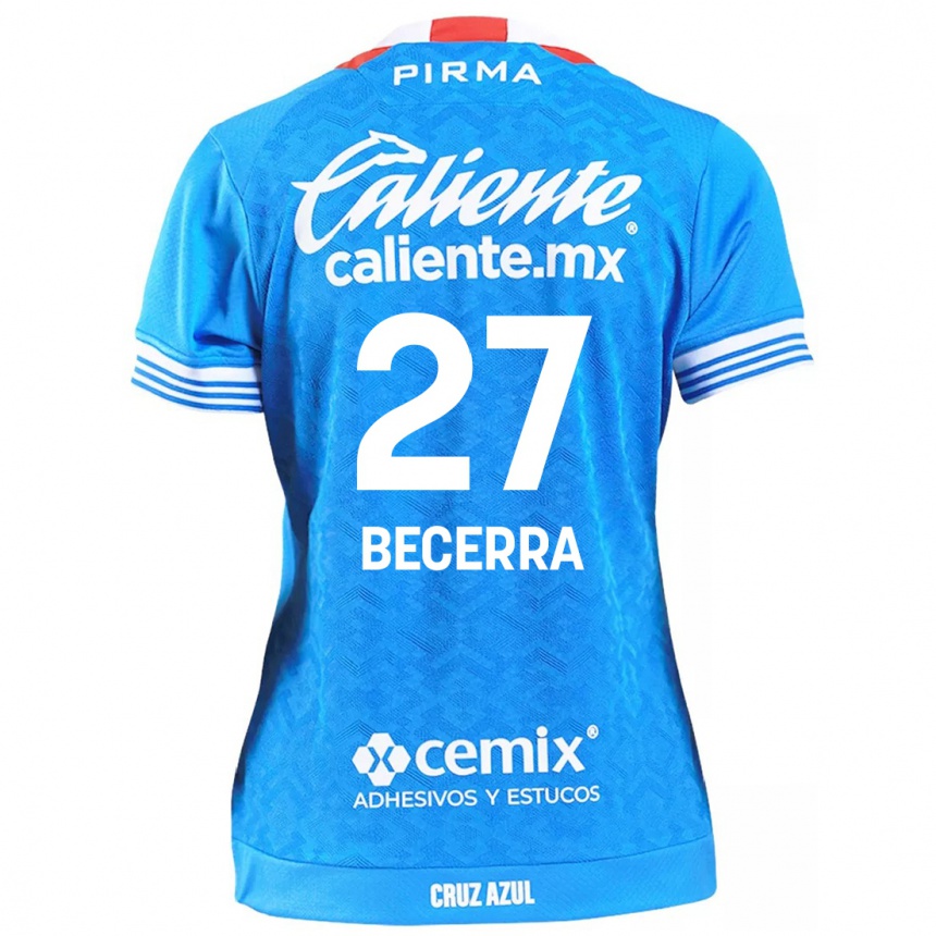 Niño Fútbol Camiseta Ana Becerra #27 Cielo Azul 1ª Equipación 2024/25