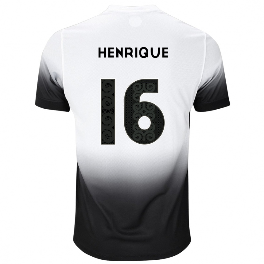 Niño Fútbol Camiseta Pedro Henrique #16 Blanco Negro 1ª Equipación 2024/25