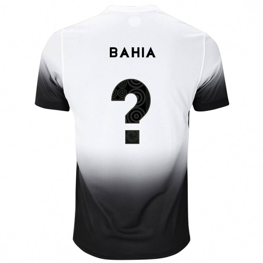 Niño Fútbol Camiseta Bahia #0 Blanco Negro 1ª Equipación 2024/25