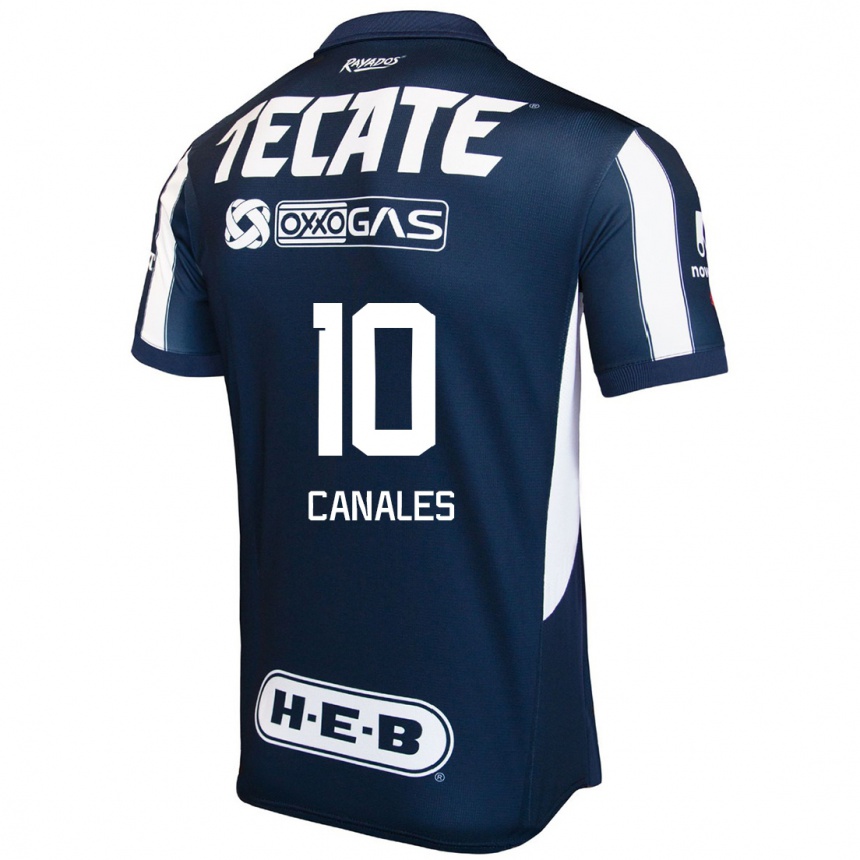 Niño Fútbol Camiseta Sergio Canales #10 Azul Rojo Blanco 1ª Equipación 2024/25