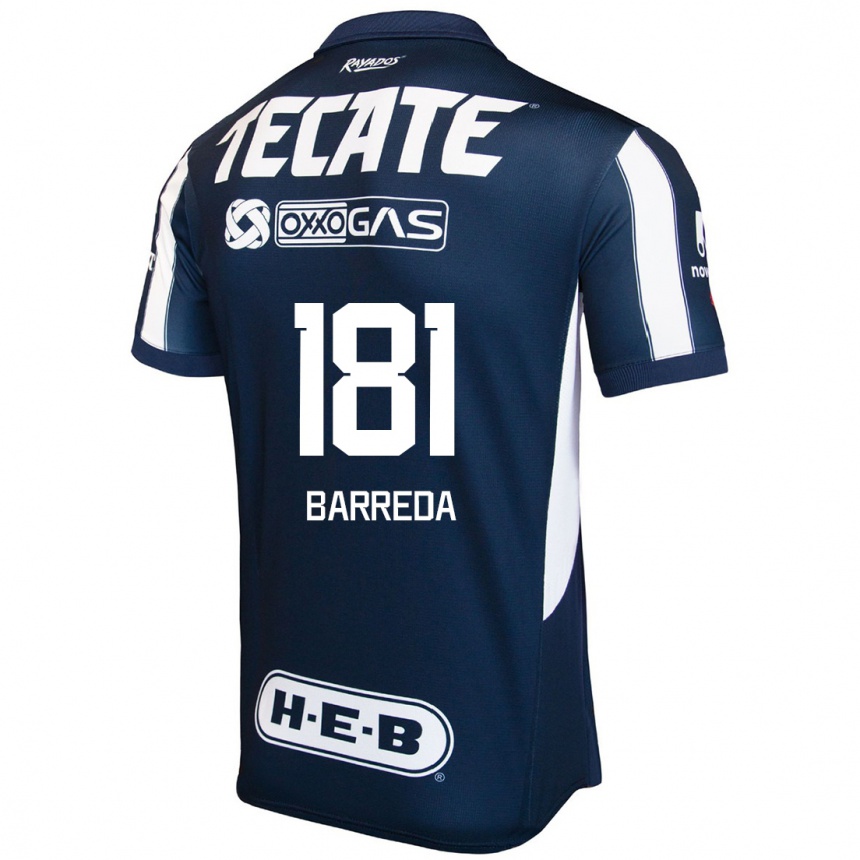 Niño Fútbol Camiseta Dimas Barreda #181 Azul Rojo Blanco 1ª Equipación 2024/25