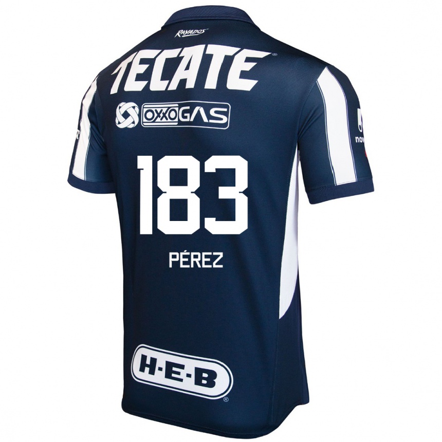 Niño Fútbol Camiseta Santiago Pérez #183 Azul Rojo Blanco 1ª Equipación 2024/25