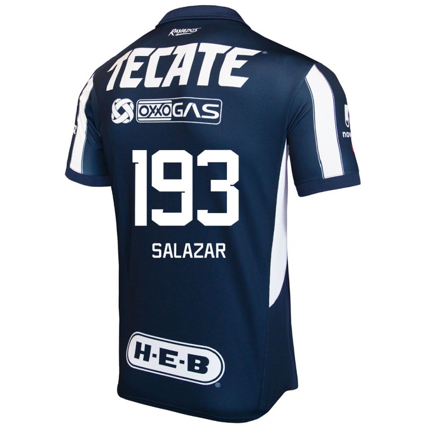 Niño Fútbol Camiseta Jofran Salazar #193 Azul Rojo Blanco 1ª Equipación 2024/25