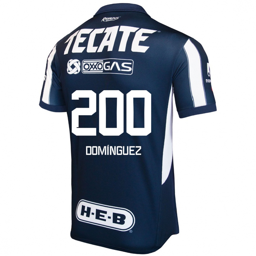 Niño Fútbol Camiseta Joel Domínguez #200 Azul Rojo Blanco 1ª Equipación 2024/25