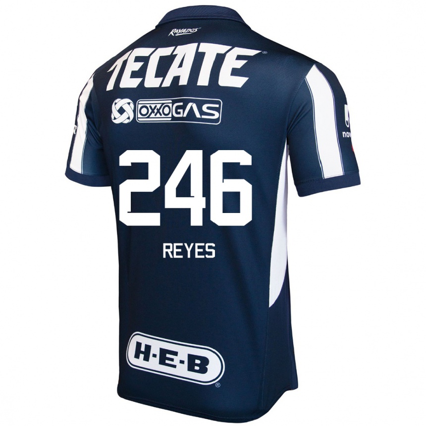 Niño Fútbol Camiseta Cristian Reyes #246 Azul Rojo Blanco 1ª Equipación 2024/25