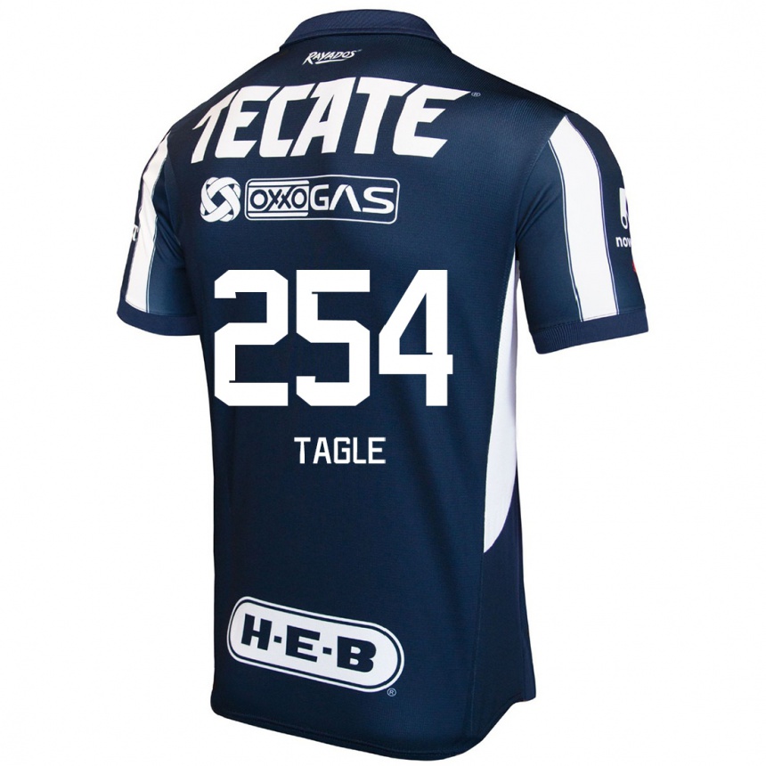 Niño Fútbol Camiseta Alessandro Tagle #254 Azul Rojo Blanco 1ª Equipación 2024/25