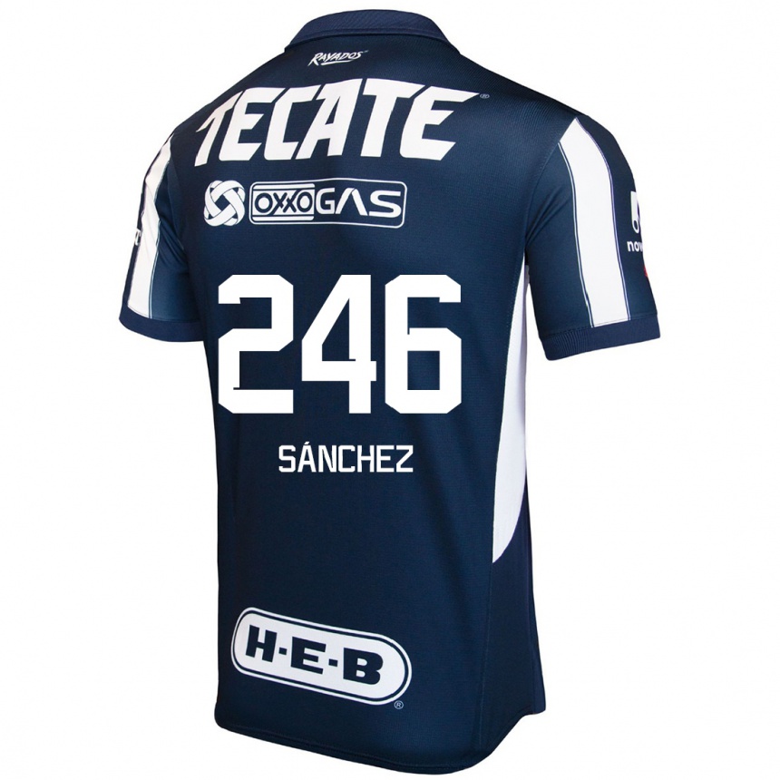 Niño Fútbol Camiseta Diego Sánchez #246 Azul Rojo Blanco 1ª Equipación 2024/25