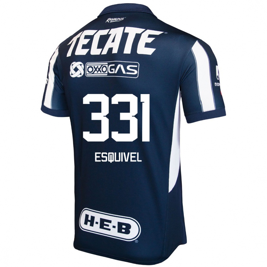 Niño Fútbol Camiseta Abraham Esquivel #331 Azul Rojo Blanco 1ª Equipación 2024/25