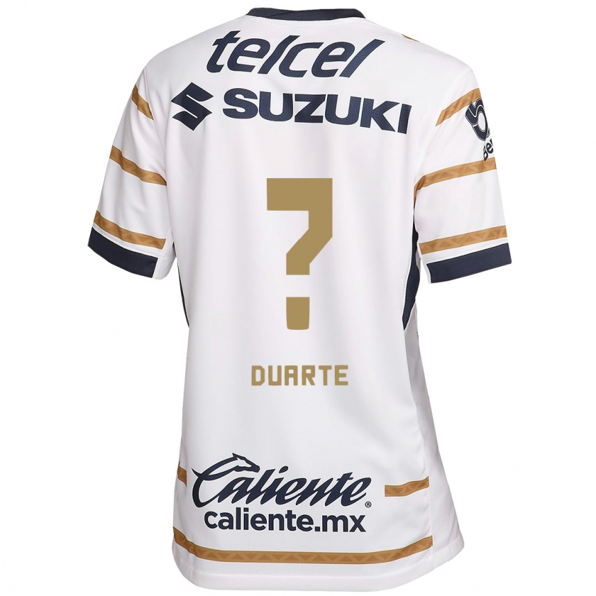 Niño Fútbol Camiseta Rubén Duarte #0 Obsidiana Blanca 1ª Equipación 2024/25