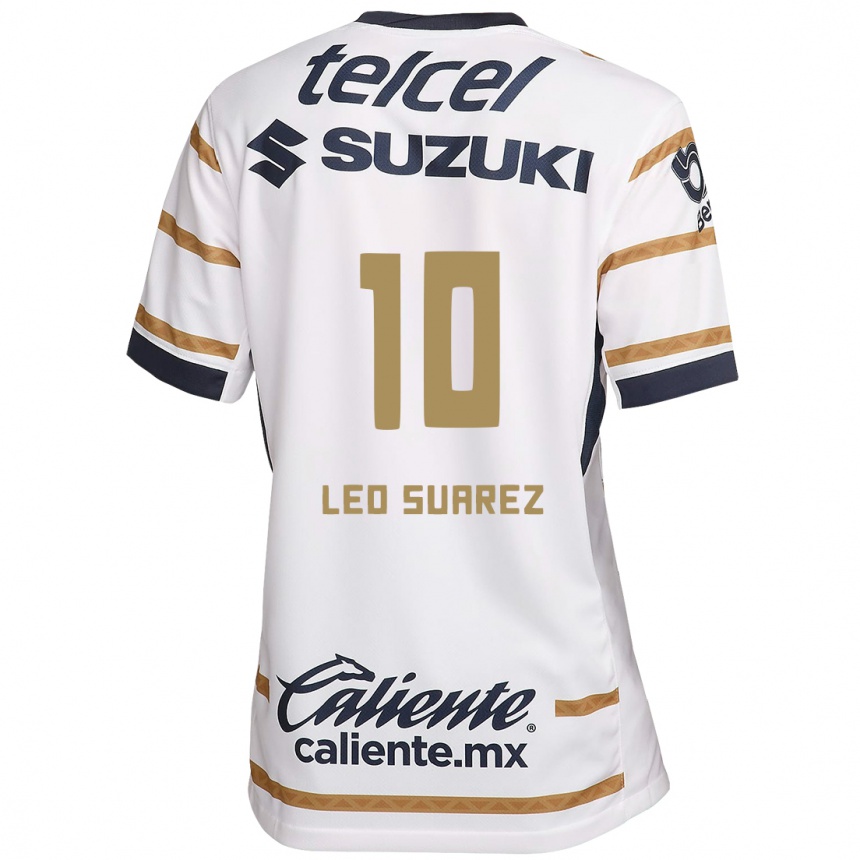 Niño Fútbol Camiseta Leo Suárez #10 Obsidiana Blanca 1ª Equipación 2024/25