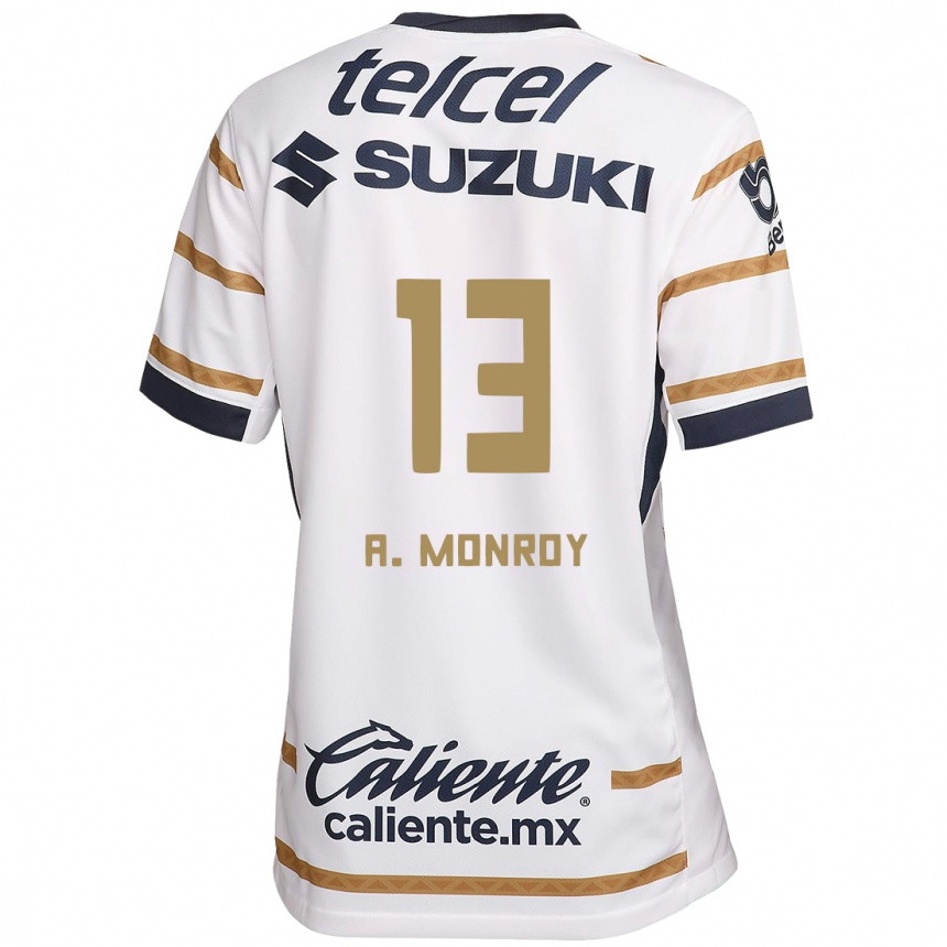 Niño Fútbol Camiseta Pablo Monroy #13 Obsidiana Blanca 1ª Equipación 2024/25