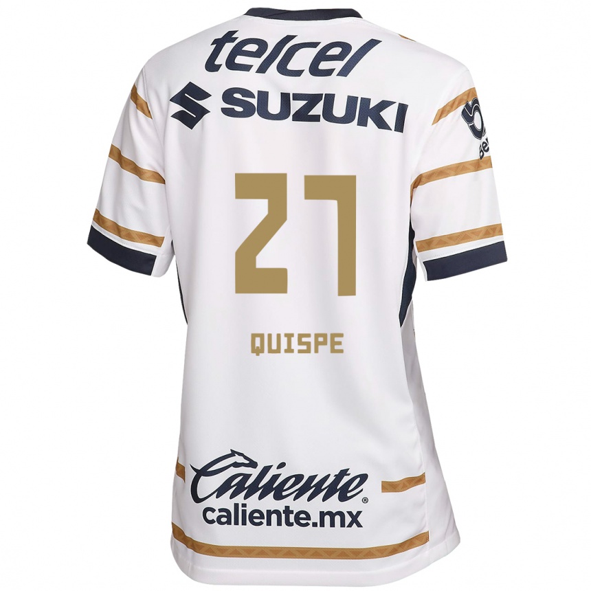 Niño Fútbol Camiseta Piero Quispe #27 Obsidiana Blanca 1ª Equipación 2024/25