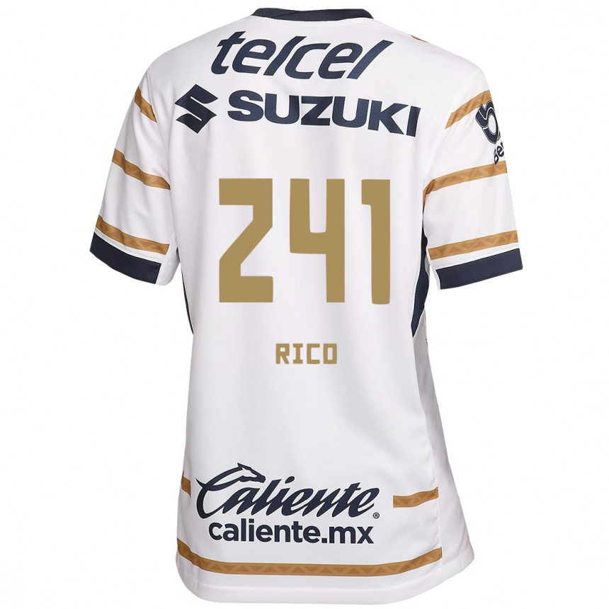 Niño Fútbol Camiseta Ángel Rico #241 Obsidiana Blanca 1ª Equipación 2024/25