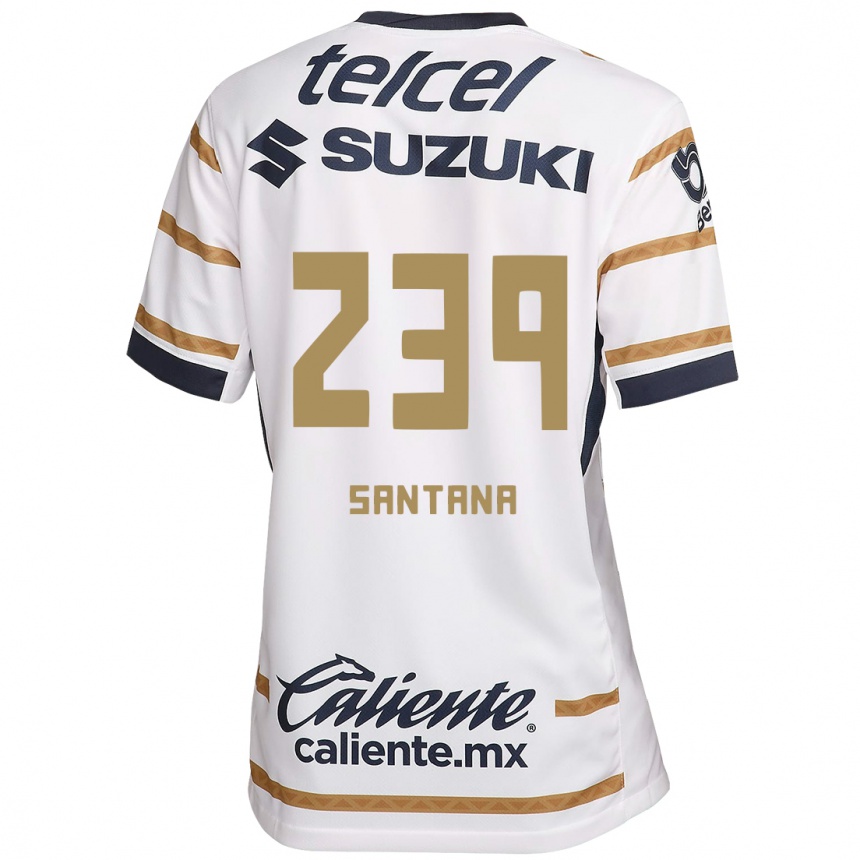 Niño Fútbol Camiseta Guillermo Santana #239 Obsidiana Blanca 1ª Equipación 2024/25