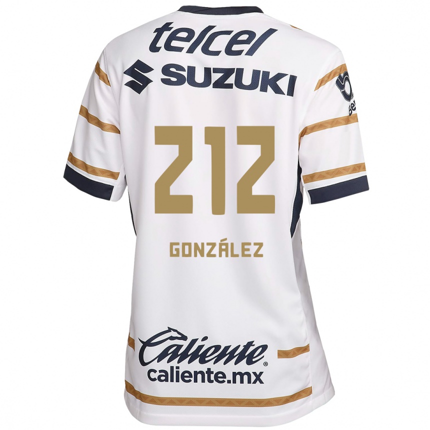 Niño Fútbol Camiseta José González #212 Obsidiana Blanca 1ª Equipación 2024/25