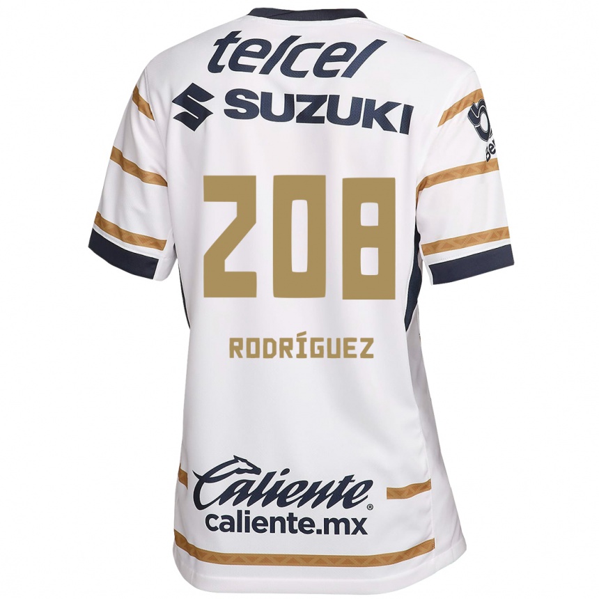 Niño Fútbol Camiseta Gael Rodríguez #208 Obsidiana Blanca 1ª Equipación 2024/25